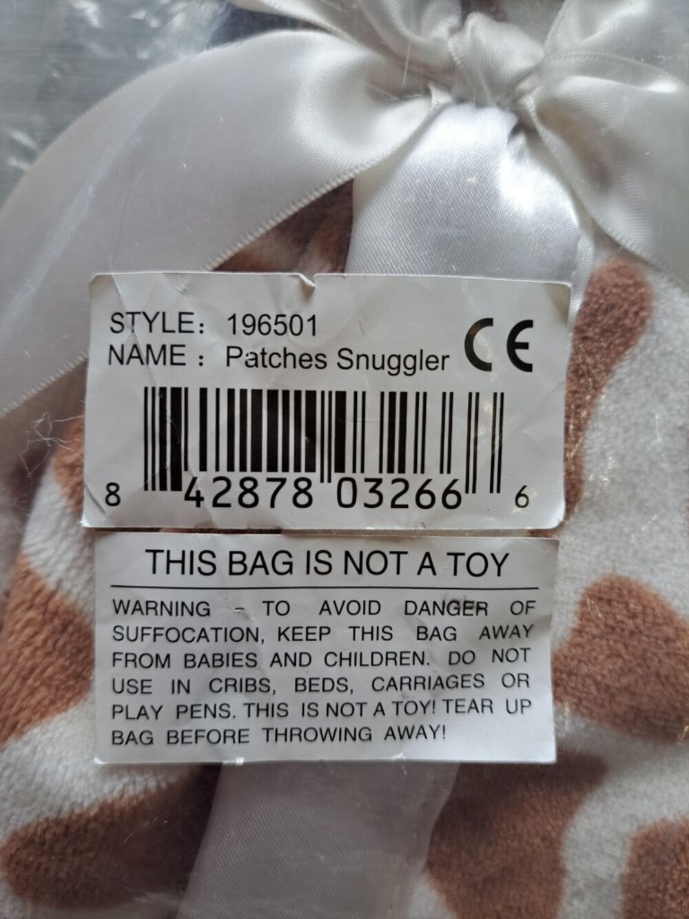 New Patches Snuggler Lovey Giraffe Plush Security Blanket 15" Bearington Baby To - Picture 5 of 6